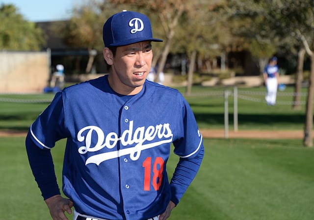 Dodgers Video: Kenta Maeda Throws First Bullpen Session In Spring Training