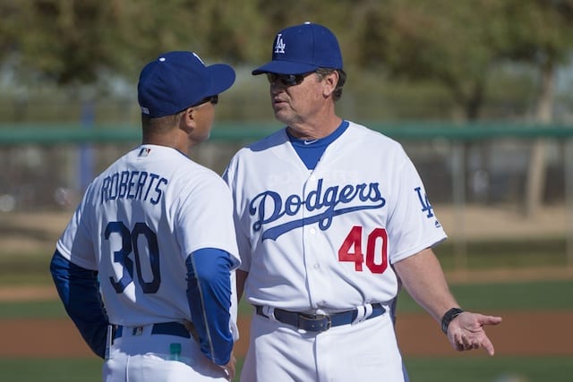 Rick-honeycutt-dave-roberts-dodgers-2016-spring-training