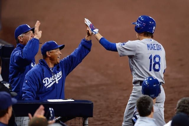 Bob Geren, Kenta Maeda, Dave Roberts