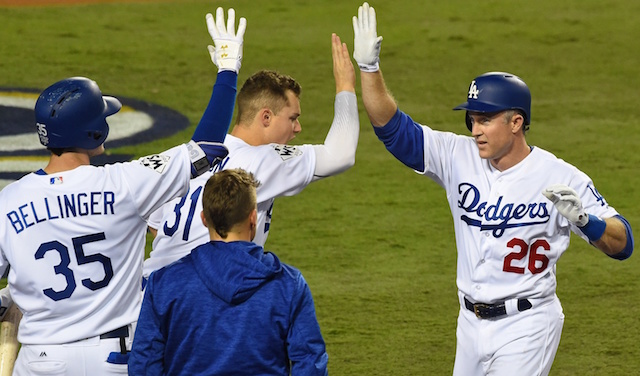 Cody Bellinger, Kiké Hernandez, Joc Pederson, Chase Utley