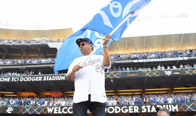 George Lopez, Dodgers flag