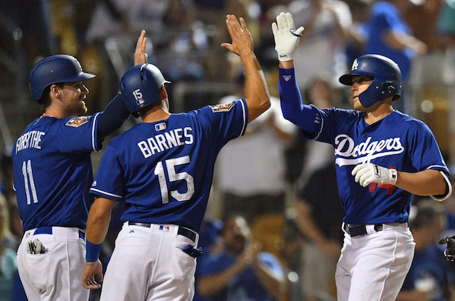 Logan Forsythe, Austin Barnes, Kiké Hernandez, Los Angeles Dodgers