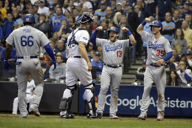 Cody Bellinger, Max Muncy, Yasiel Puig, 2018 NLCS