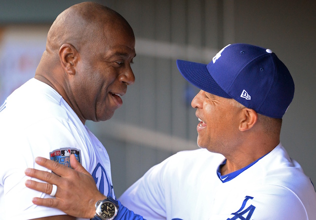 Magic Johnson, Dave Roberts, 2018 World Series