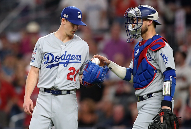 Walker Buehler, Yasmani Grandal, 2018 NLDS