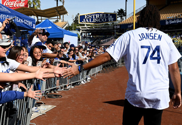 Kenley Jansen at 2019 Los Angeles Dodgers FanFest at Dodger Stadium