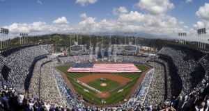 Dodger Stadium view, 2019 Opening Day, Dodgers