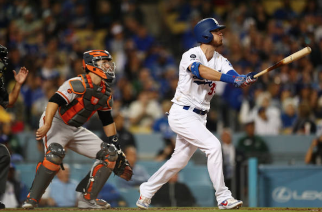 Los Angeles Dodgers All-Star Cody Bellinger hits a grand slam off San Francisco Giants starting pitcher Madison Bumgarner