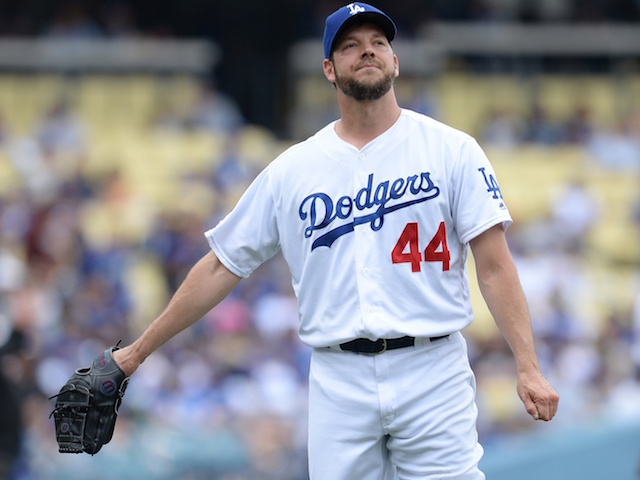 Los Angeles Dodgers starting pitcher Rich Hill