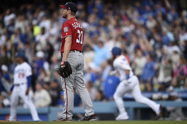 George Lombard, Max Scherzer, Justin Turner