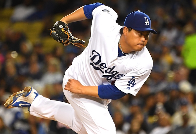 Los Angeles Dodgers starting pitcher Hyun-Jin Ryu