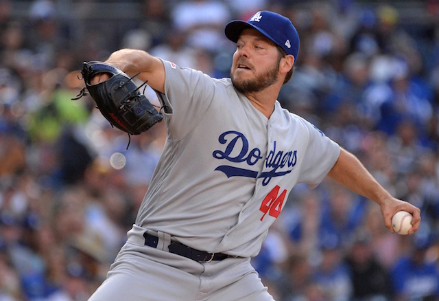 Los Angeles Dodgers starting pitcher Rich Hill