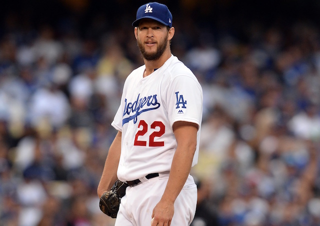 Los Angeles Dodgers starting pitcher Clayton Kershaw against the Philadelphia Phillies