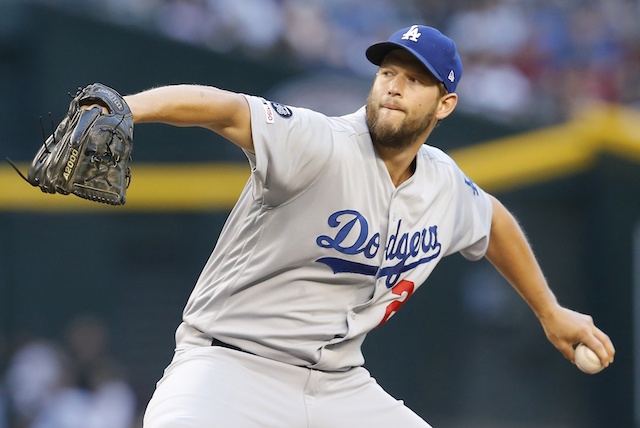 Los Angeles Dodgers starting pitcher Clayton Kershaw against the Arizona Diamondbacks