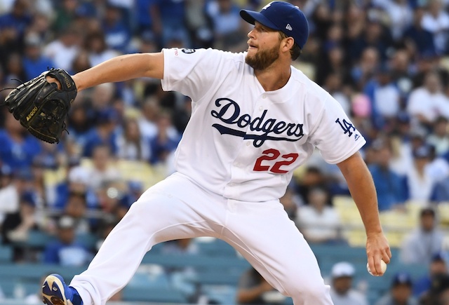 Los Angeles Dodgers starting pitcher Clayton Kershaw against the San Francisco Giants