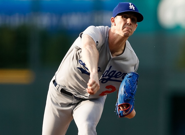 Los Angeles Dodgers starting pitcher Walker Buehler against the Colorado Rockies at Coors Field