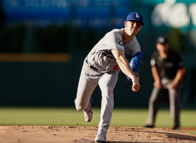 Los Angeles Dodgers starting pitcher Walker Buehler against the Colorado Rockies at Coors Field