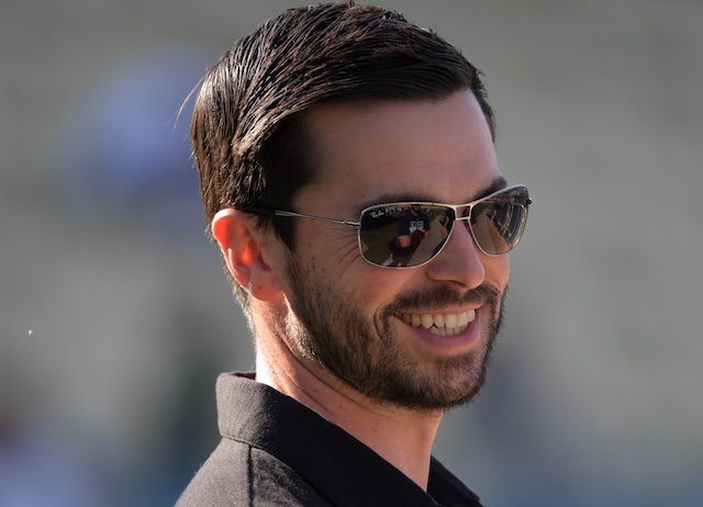 Los Angeles Dodgers vice president and assistant general manager Brandon Gomes before a game at Dodger Stadium