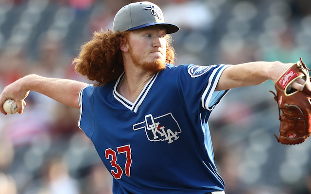 Los Angles Dodgers pitching prospect Dustin May with Triple-A Oklahoma City