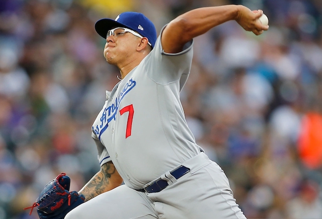 Los Angeles Dodgers pitcher Julio Urias in a start against the Colorado Rockies