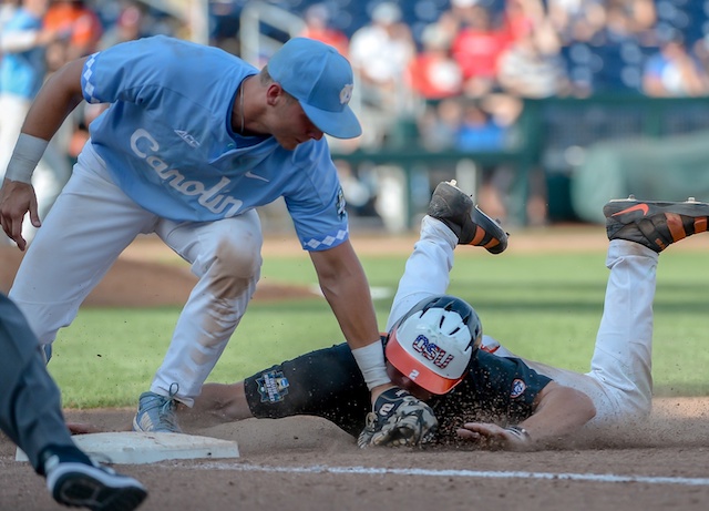 North Carolina first baseman Michael Busch