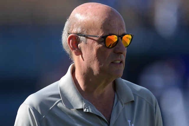 Los Angeles Dodgers president and CEO Stan Kasten before a game against the San Diego Padres