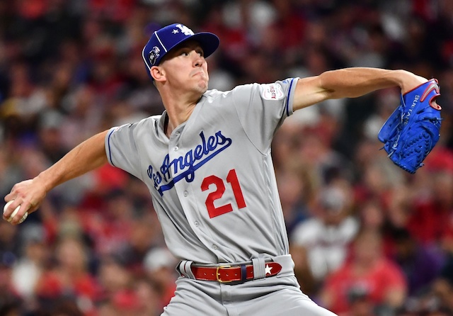 Los Angeles Dodgers starting pitcher Walker Buehler in the 2019 MLB All-Star Game at Progressive Field