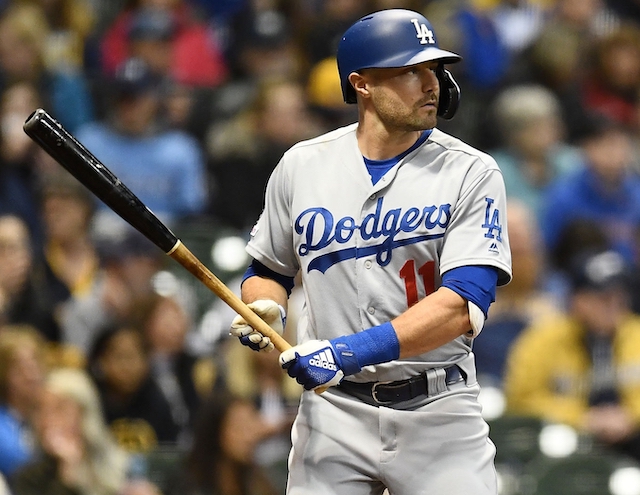 Los Angeles Dodgers center fielder A.J. Pollock at bat