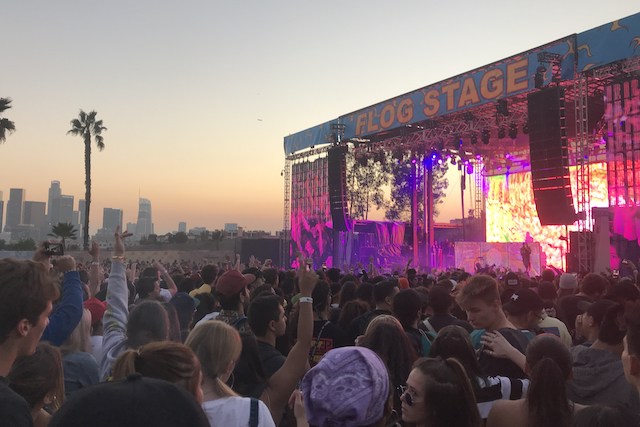 General view of the stage during Camp Flog Gnaw Carnival 2018 at Dodger Stadium