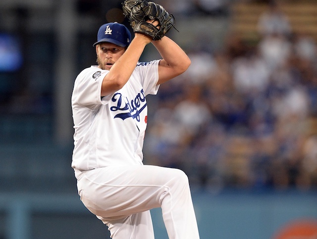 Los Angeles Dodgers pitcher Clayton Kershaw in a start against the Toronto Blue Jays