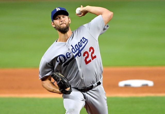 Los Angeles Dodgers pitcher Clayton Kershaw in a start against the Miami Marlins