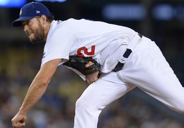 Los Angeles Dodgers pitcher Clayton Kershaw in a start against the Toronto Blue Jays