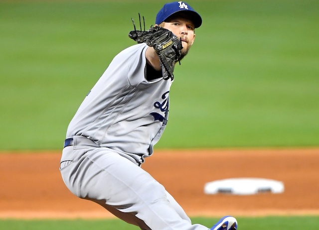 Los Angeles Dodgers pitcher Clayton Kershaw in a start against the Miami Marlins