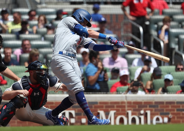 Los Angeles Dodgers All-Star Cody Bellinger hits a home run against the Atlanta Braves