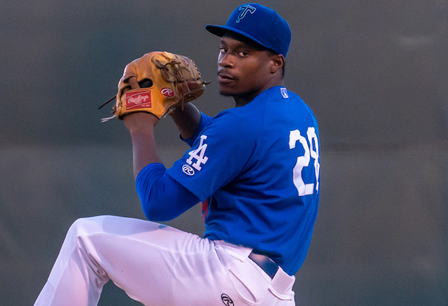 Los Angeles Dodgers prospect Joshiah Gray with Double-A Tulsa Drillers