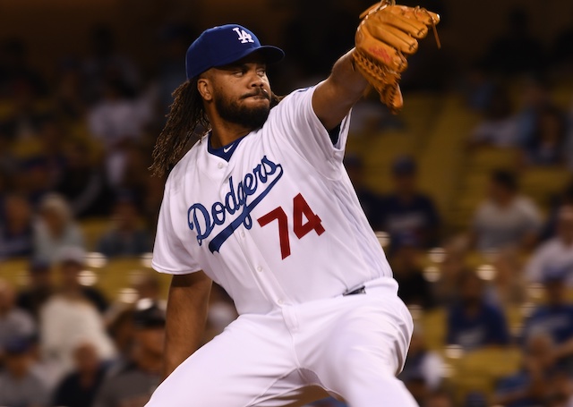 Los Angeles Dodgers closer Kenley Jansen against the Arizona Diamondbacks