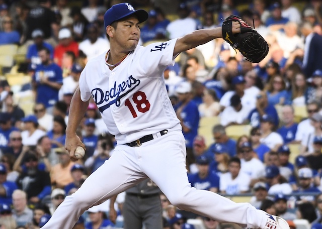 Los Angeles Dodgers pitcher Kenta Maeda against the Arizona Diamondbacks