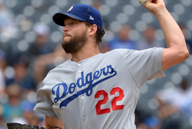 Los Angeles Dodgers pitcher Clayton Kershaw against the San Diego Padres