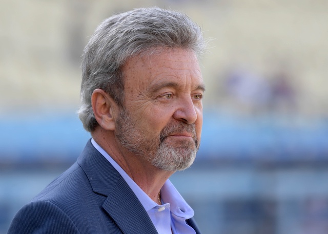 Former Los Angeles Dodgers general manager Ned Colletti before a game at Dodger Stadium