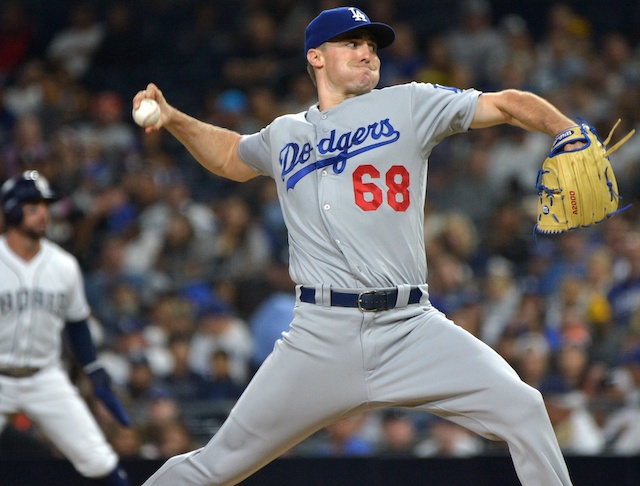 Los Angeles Dodgers pitcher Ross Stripling against the San Diego Padres