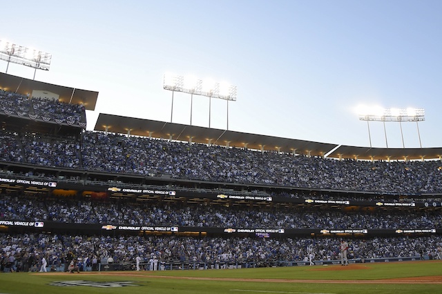 General view of Dodger Stadium during Game 1 of the 2019 NLDS