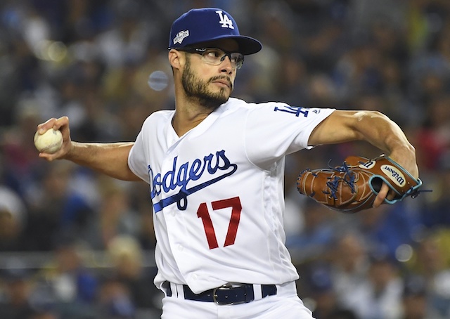 Los Angeles Dodgers relief pitcher Joe Kelly during Game 5 of the 2019 NLDS