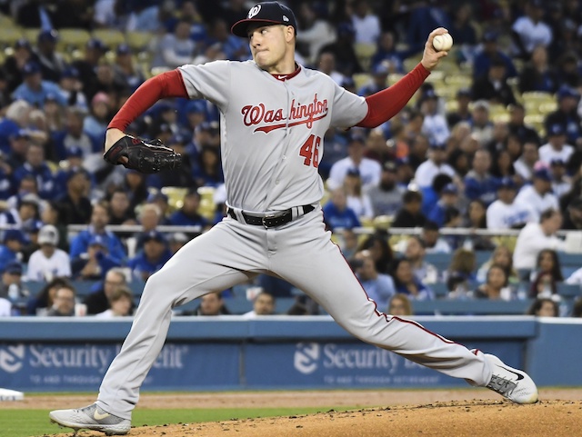 Washington Nationals starting pitcher Patrick Corbin against the Los Angeles Dodgers