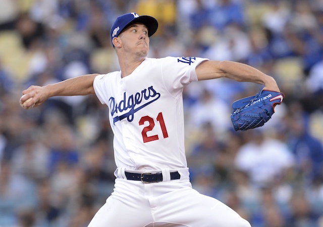 Los Angeles Dodgers starting pitcher Walker Buehler during Game 1 of the 2019 NLDS