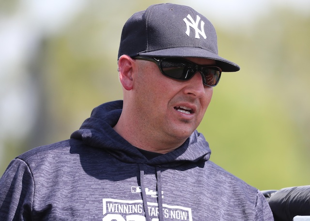 Former New York Yankees bench coach Josh Bard during 2019 Spring Training