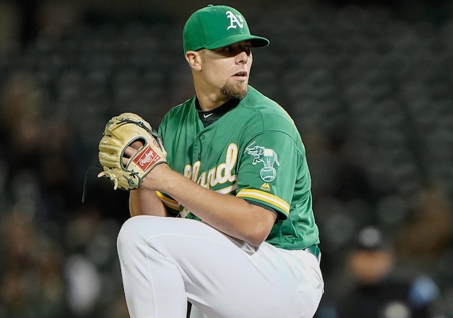 Oakland Athletics relief pitcher Blake Treinen