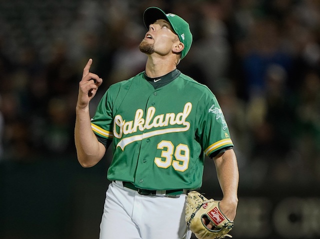 Oakland Athletics relief pitcher Blake Treinen