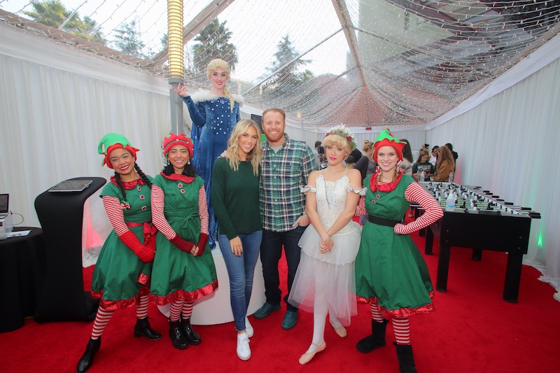 Kourtney and Justin Turner during the 2019 Winter Wonderland event at Children's Hospital Los Angeles