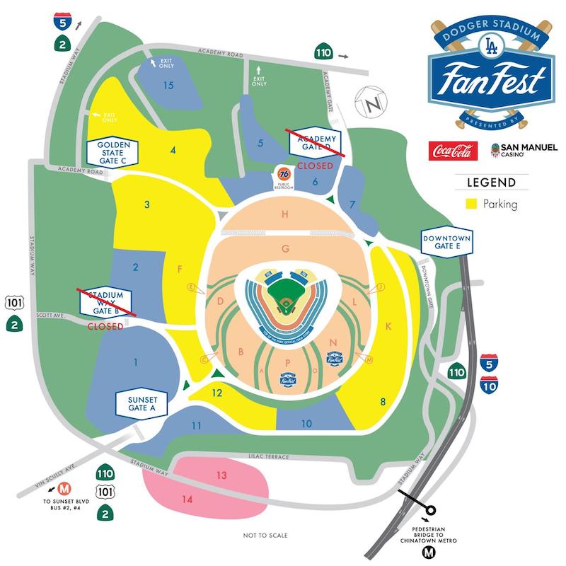 2020 Los Angeles Dodgers FanFest map