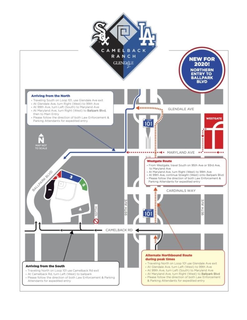 Camelback Ranch map